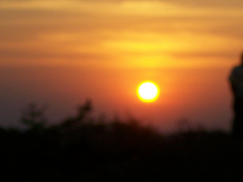 Sunrise over the Aravalli hills